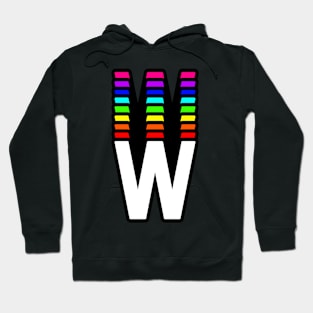 Rainbow Letter, W Hoodie